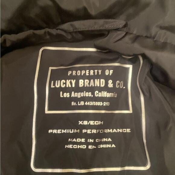 Lucky Brand black performance windbreaker jacket size xsmall - Picture 11 of 15